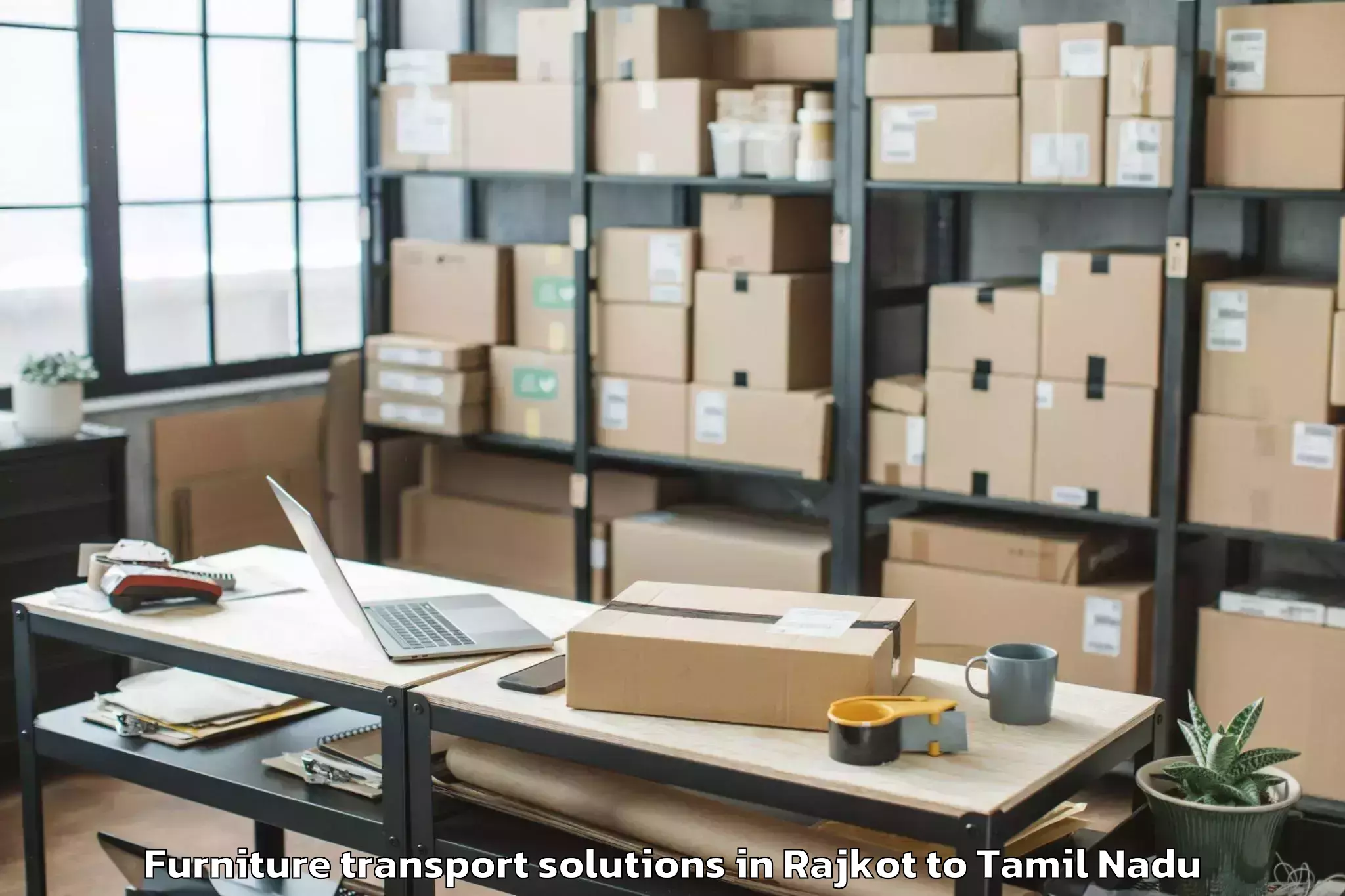 Easy Rajkot to Ennore Port Chennai Furniture Transport Solutions Booking